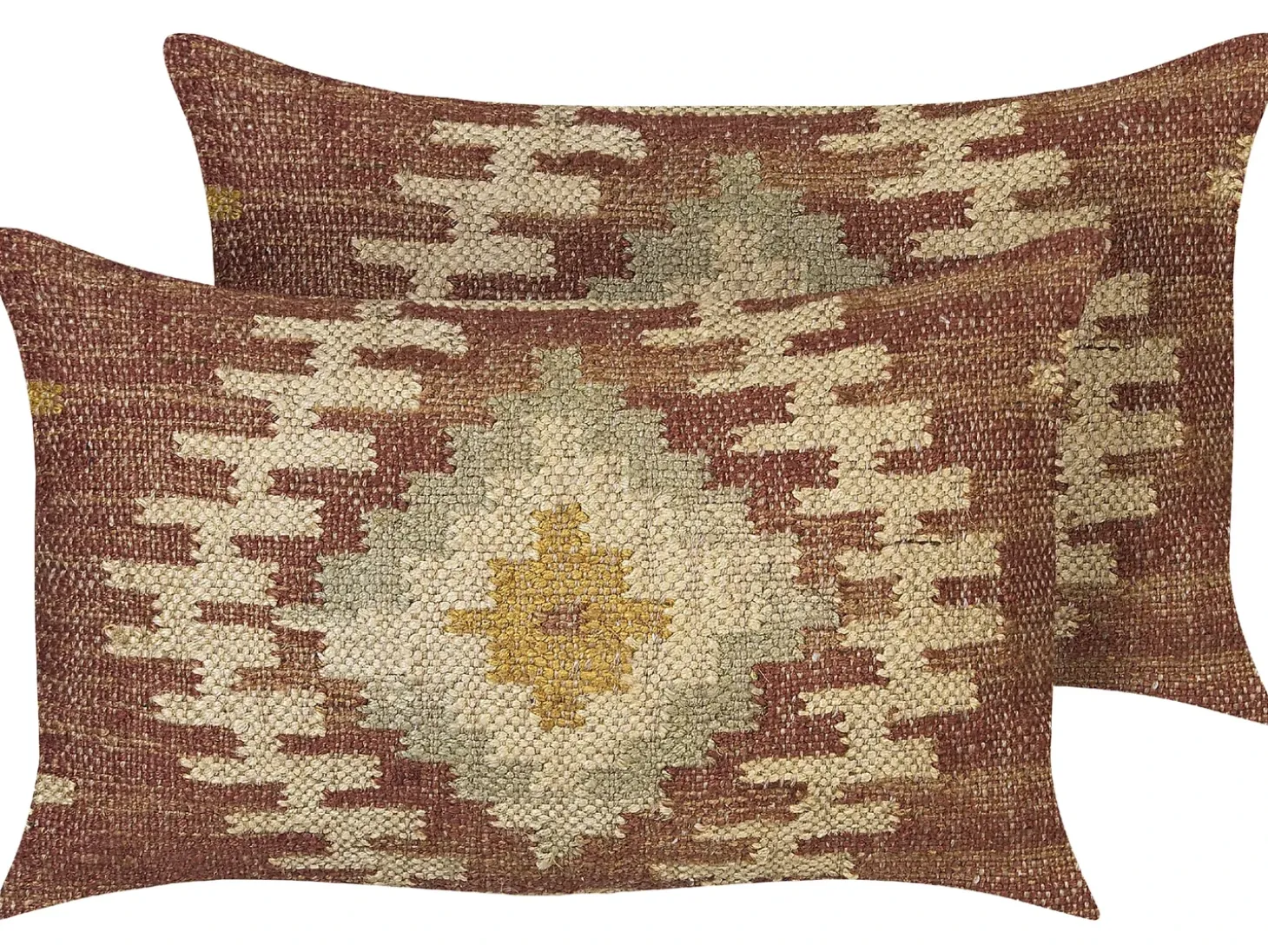 Sæt af 2 pyntepuder BEEL Jute 30 x 50 cm Multifarvet Orientalsk mønster