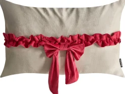 Sæt af 2 pyntepuder BELLE Velour 50 x 30 cm Brungrå Julemønster