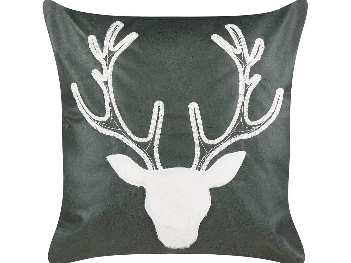 Sæt af 2 pyntepuder BICOCCA Velour 45 x 45 cm Mørkegrøn Julemønster
