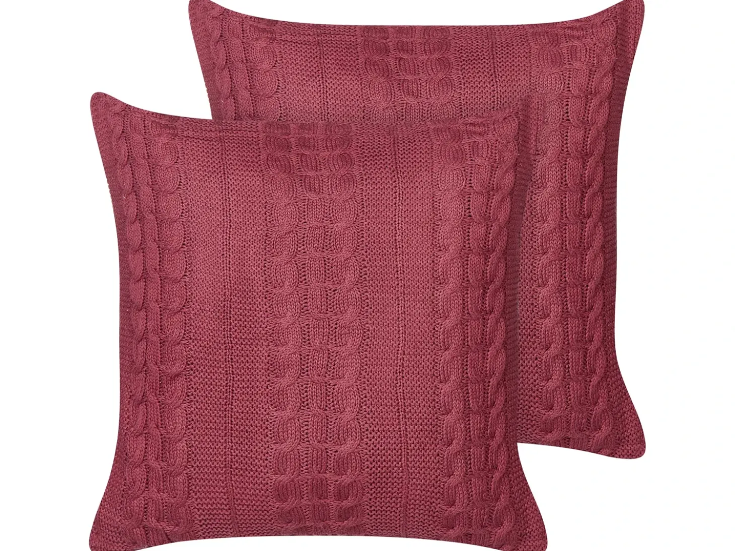 Sæt af 2 pyntepuder CADETIA Bomuld 45 x 45 cm Bordeaux Ensfarvet