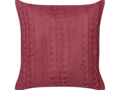 Sæt af 2 pyntepuder CADETIA Bomuld 45 x 45 cm Bordeaux Ensfarvet
