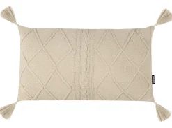 Sæt af 2 pyntepuder CAESIA Bomuld 30 x 50 cm Lys Beige Ensfarvet