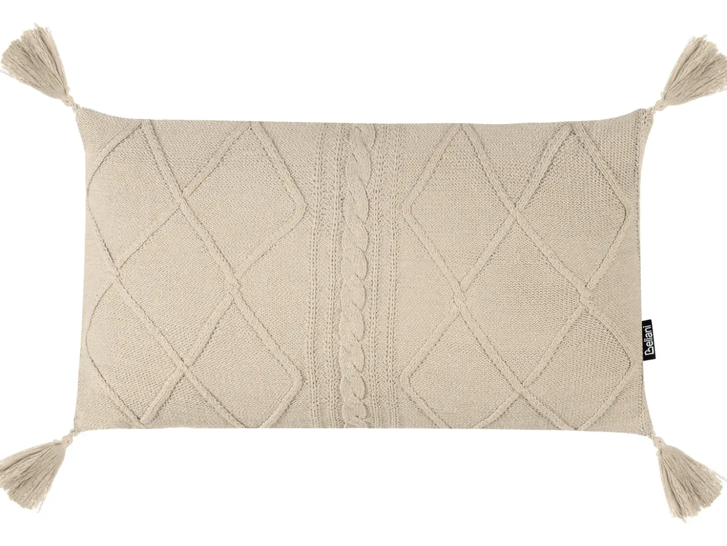 Sæt af 2 pyntepuder CAESIA Bomuld 30 x 50 cm Lys Beige Ensfarvet