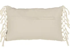 Sæt af 2 pyntepuder CALTHA Bomuld 30 x 50 cm Beige Abstraktmønster