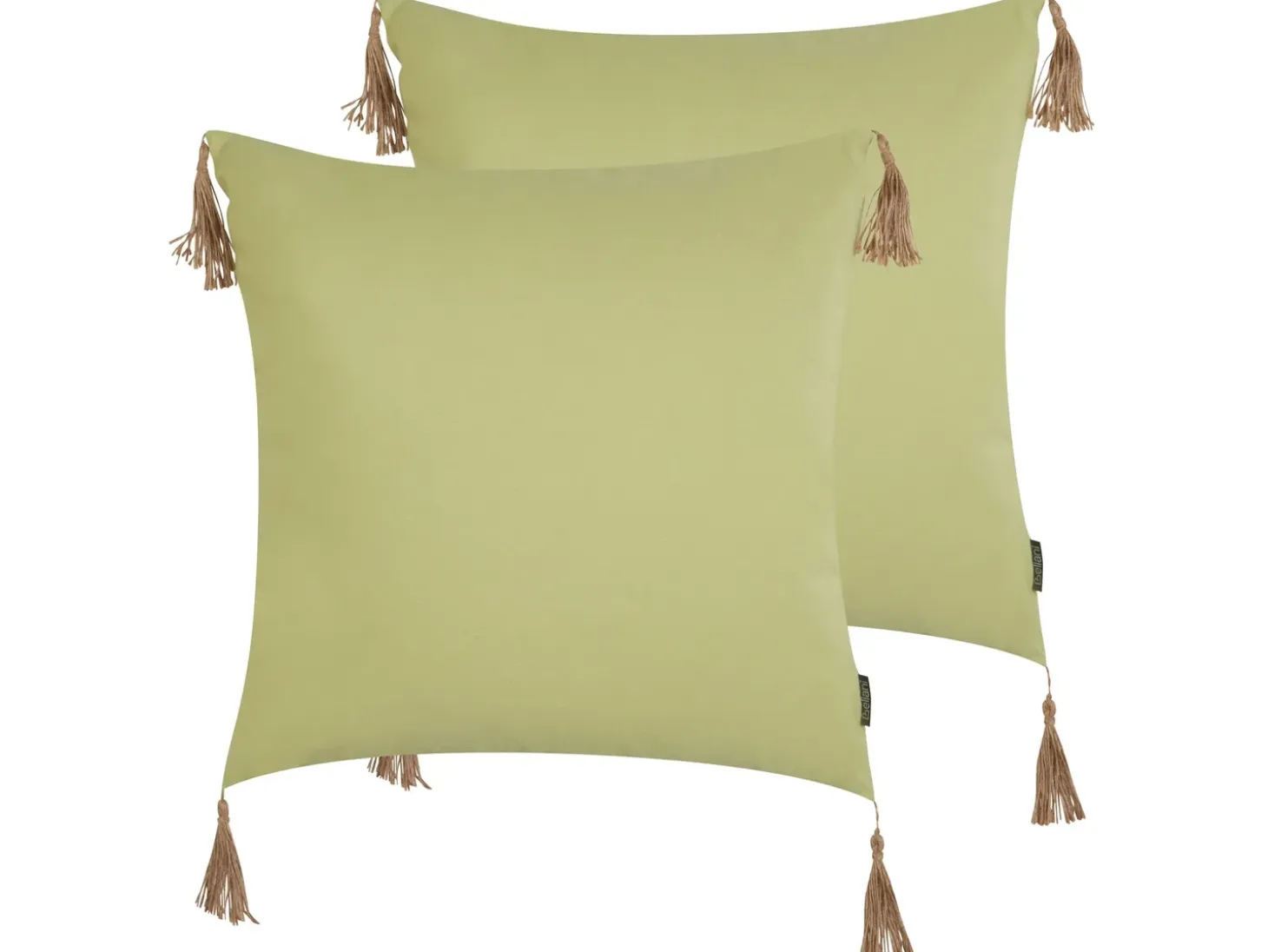 Sæt af 2 pyntepuder CHMISTAR 45 x 45 cm Grøn Ensfarvet