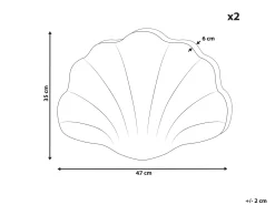 Sæt af 2 pyntepuder CONSOLIDA Velour 47 x 35 cm Smaragdgrøn Ensfarvet