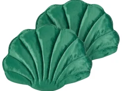 Sæt af 2 pyntepuder CONSOLIDA Velour 47 x 35 cm Smaragdgrøn Ensfarvet