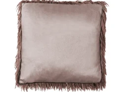 Sæt af 2 pyntepuder COROKIA Kunstig pels 45 x 45 cm Brun Ensfarvet