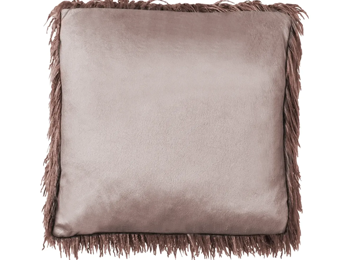 Sæt af 2 pyntepuder COROKIA Kunstig pels 45 x 45 cm Brun Ensfarvet
