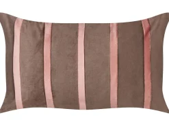Sæt af 2 pyntepuder CRODYLINE Velour 35 x 60 cm Brun Stribet mønster