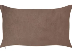 Sæt af 2 pyntepuder CRODYLINE Velour 35 x 60 cm Brun Stribet mønster