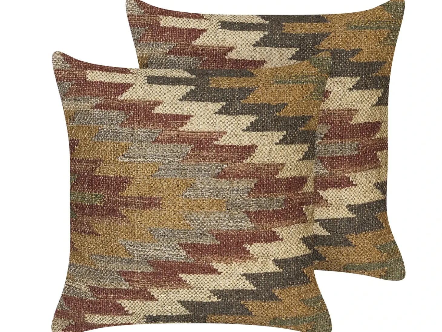 Sæt af 2 pyntepuder DEEPOR Jute 45 x 45 cm Multifarvet Orientalsk mønster