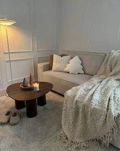Sæt af 2 pyntepuder DOURIS 45 x 45 cm Lys Beige Ternet mønster