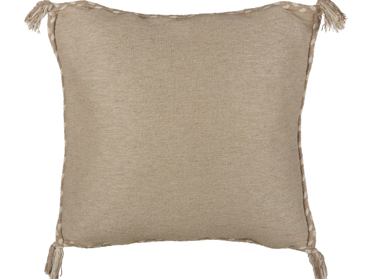 Sæt af 2 pyntepuder ERIGERON Jute 45 x 45 cm Beige Ensfarvet