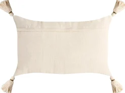 Sæt af 2 pyntepuder FAGRAEA Bomuld 30 x 50 cm Lys Beige Julemønster