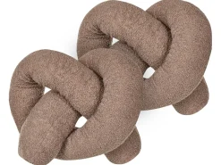 Sæt af 2 pyntepuder GLADIOLUS Boucle 172 x 14 cm Brun Ensfarvet