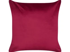 Sæt af 2 pyntepuder GOLDSPRUCE Velour 45 x 45 cm Rød Julemønster