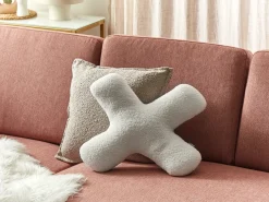 Sæt af 2 pyntepuder HESPERIS Boucle Cremehvid Ensfarvet
