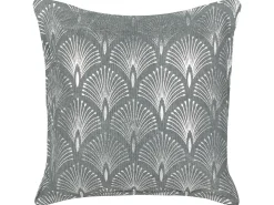 Sæt af 2 pyntepuder HOYA Bomuld 45 x 45 cm Grå Geometrisk mønster