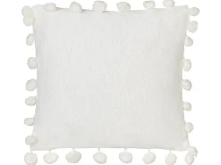 Sæt af 2 pyntepuder JASMINE 45 x 45 cm Hvid Ensfarvet