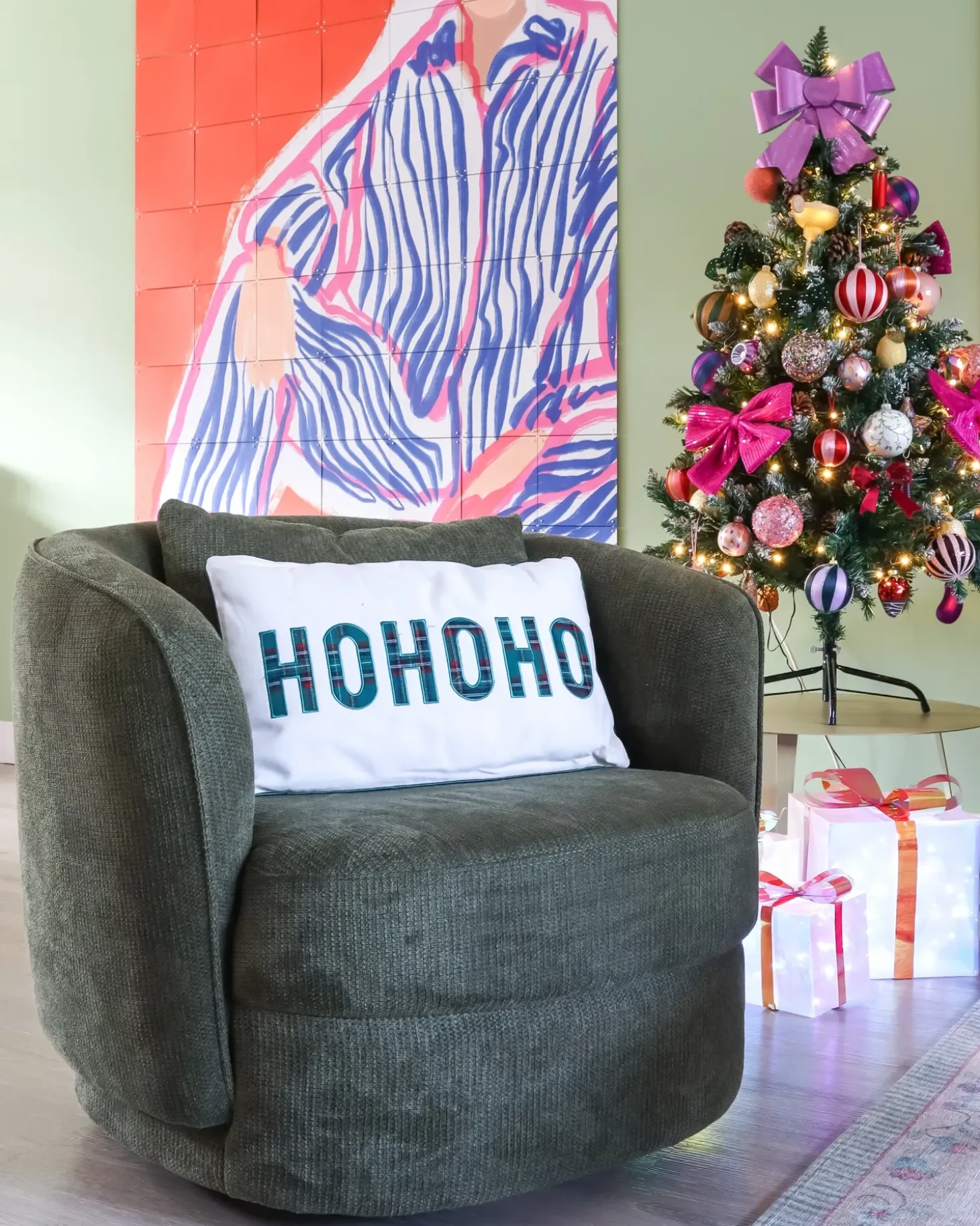 Sæt af 2 pyntepuder JOYCANDY Bomuld 30 x 50 cm Hvid Julemønster