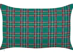 Sæt af 2 pyntepuder JOYCANDY 30 x 50 cm Grøn Julemønster