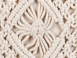 Sæt af 2 pyntepuder KALAM Bomuld 45 x 45 cm Lys Beige Geometrisk mønster