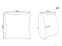 Sæt af 2 pyntepuder KANDIARO Bomuld 45 x 45 cm Multifarvet Blomstermønster
