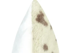 Sæt af 2 pyntepuder KASRA Kunstig pels 45 x 45 cm Beige Abstraktmønster