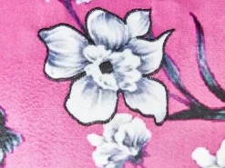 Sæt af 2 pyntepuder KOELERIA Velour 45 x 45 cm Fuchsia Blomstermønster