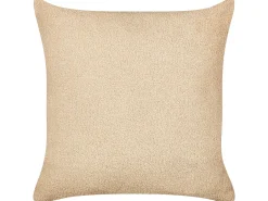 Sæt af 2 pyntepuder LEUZEA Boucle 45 x 45 cm Sand Beige Ensfarvet