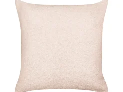Sæt af 2 pyntepuder LEUZEA Boucle 45 x 45 cm Pastellrosa Ensfarvet