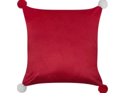 Sæt af 2 pyntepuder LONICERA 45 x 45 cm Rød Julemønster