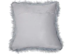 Sæt af 2 pyntepuder LUBHA Kunstig pels 42 x 42 cm Mørkeblå Ensfarvet