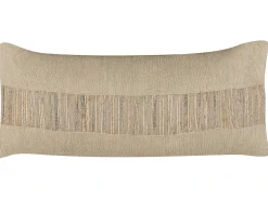 Sæt af 2 pyntepuder LUINA Jute 30 x 70 cm Beige Ensfarvet