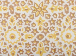 Sæt af 2 pyntepuder LYCROIS Bomuld 45 x 45 cm Gul Blomstermønster