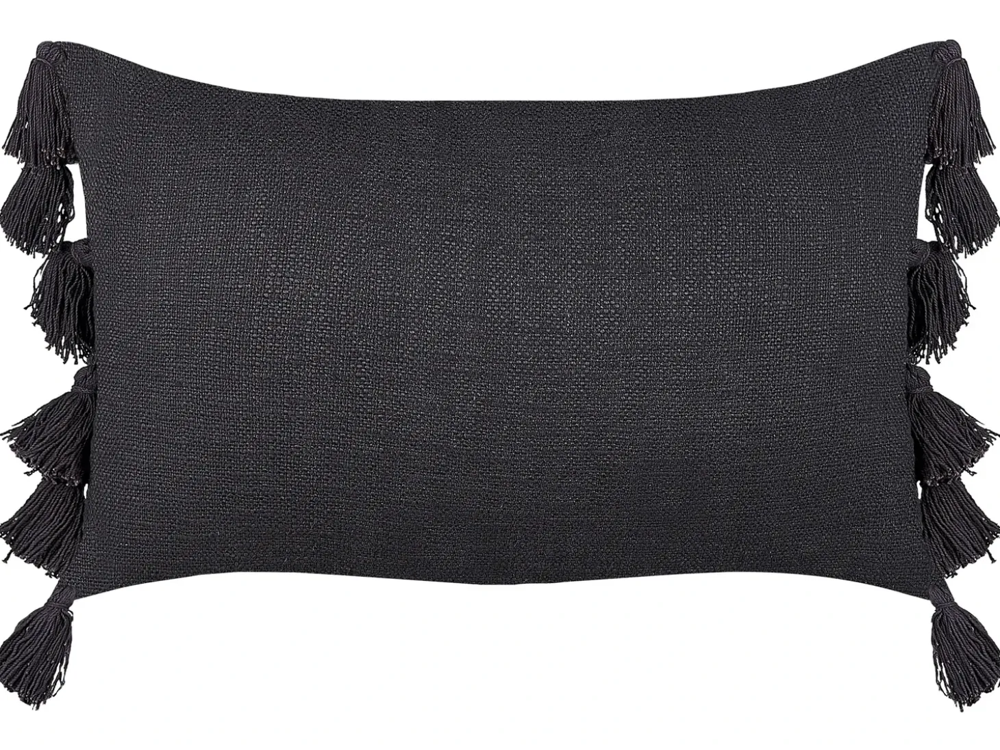 Sæt af 2 pyntepuder LYTHRUM Bomuld 45 x 45 cm Mørkegrå Ensfarvet