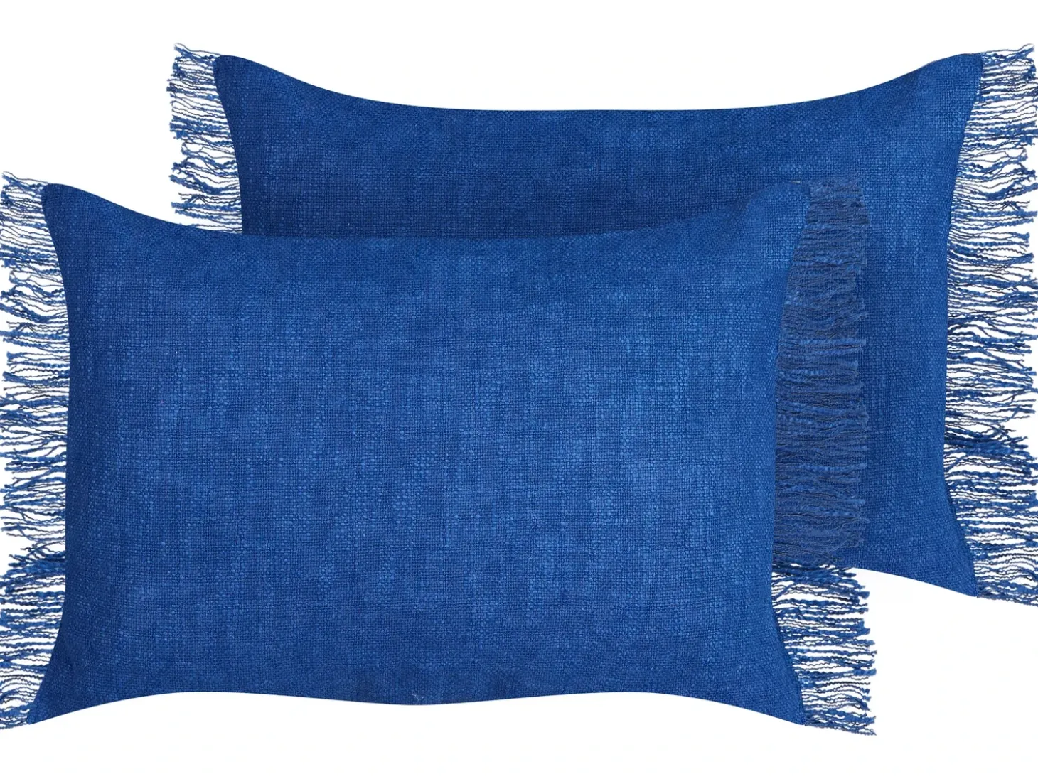 Sæt af 2 pyntepuder MABA Bomuld 50 x 35 cm Navy Blå Ensfarvet