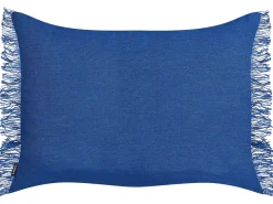 Sæt af 2 pyntepuder MABA Bomuld 50 x 35 cm Navy Blå Ensfarvet
