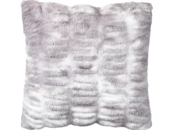 Sæt af 2 pyntepuder MACODES Kunstig pels 45 x 45 cm Lysegrå Ensfarvet