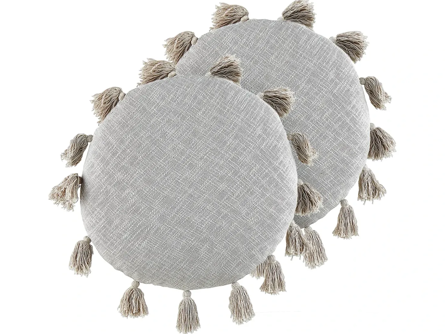 Sæt af 2 pyntepuder MADIA Bomuld 45 x 45 cm Grå Ensfarvet