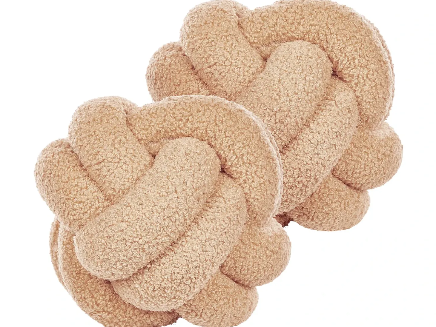 Sæt af 2 pyntepuder MALNI Boucle 19 x 19 cm Sand Beige Ensfarvet