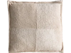 Sæt af 2 pyntepuder MARANTA Fløjl 30 x 30 cm 45 x 45 cm Lys Beige Ensfarvet