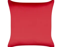 Sæt af 2 pyntepuder MARSHMALLOW Velour 45 x 45 cm Rød Julemønster