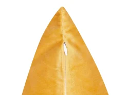 Sæt af 2 pyntepuder MARULA Velour 45 x 45 cm Sennepsgul Dyremønster
