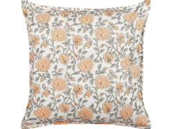 Sæt af 2 pyntepuder MEADIA Bomuld 45 x 45 cm Rød Blomstermønster