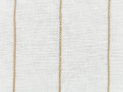 Sæt af 2 pyntepuder MILAS Hør 50 x 50 cm Hvid Stribet mønster