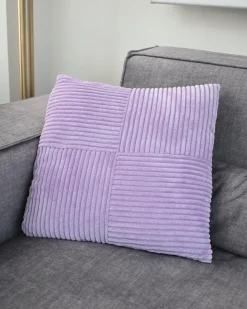 Sæt af 2 pyntepuder MILLET Fløjl 43 x 43 cm Lilla Geometrisk mønster