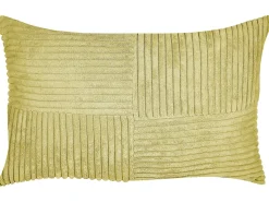 Sæt af 2 pyntepuder MILLET Fløjl 30 x 50 cm Olivengrøn Geometrisk mønster