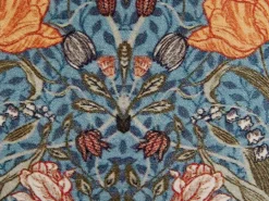 Sæt af 2 pyntepuder MITELLA Velour 45 x 45 cm Blå Blomstermønster